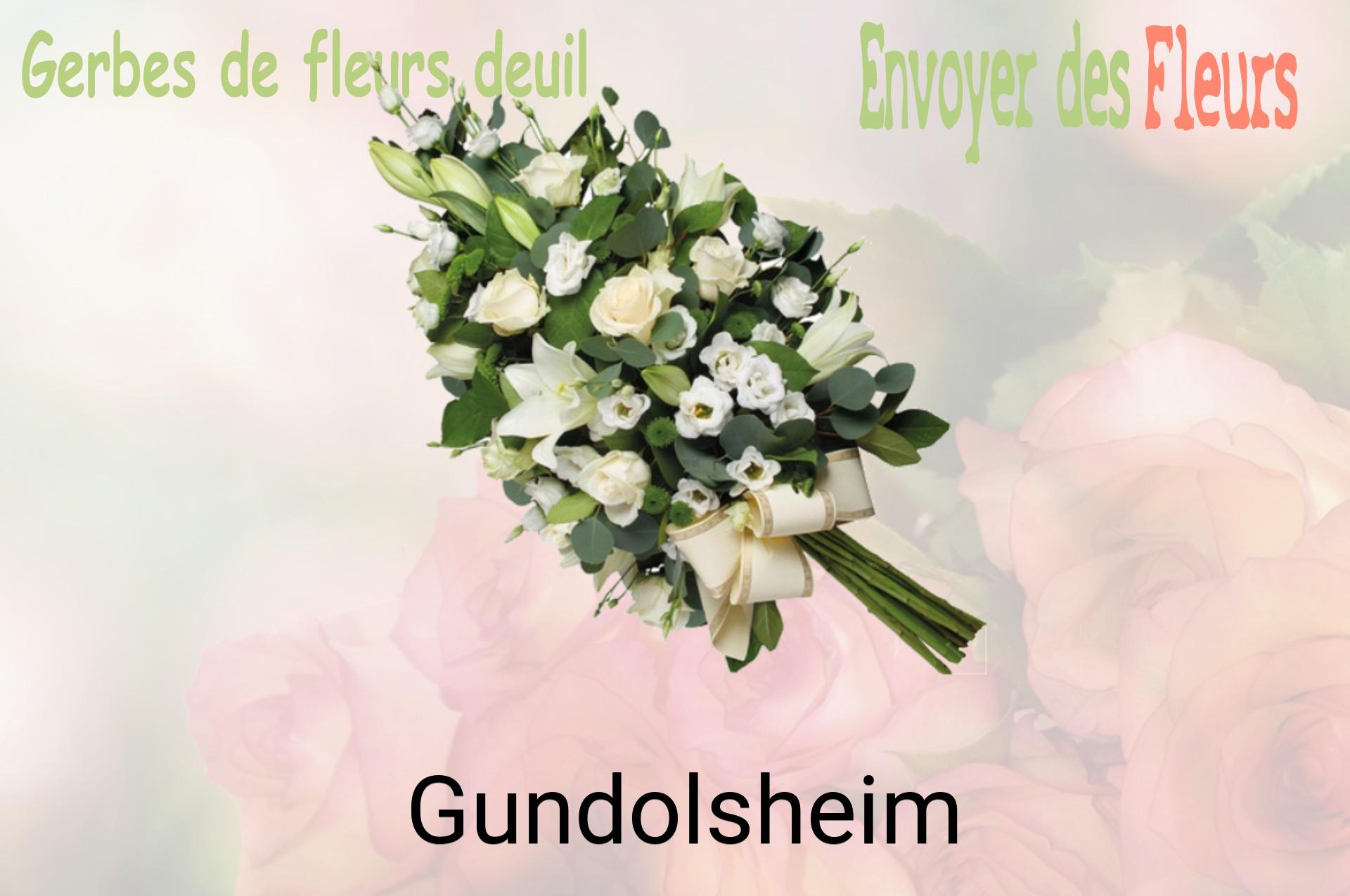 Gerbe de fleurs de deuil livrée à Gundolsheim